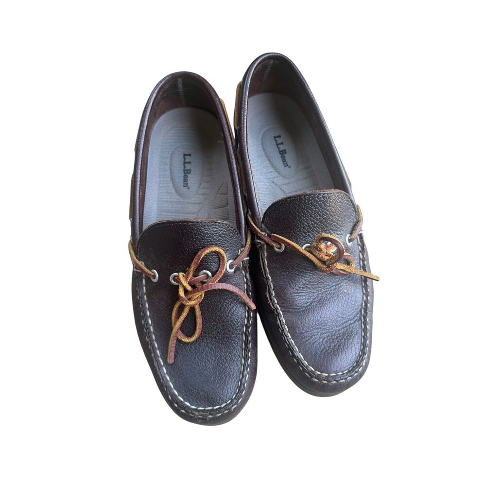 LL Bean Signature Premium Leather Men’s  Boat Loafer Shoes El Salvador Men’s 9